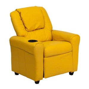 Emma and Oliver Contemporary Kids Recliner with Cup Holder and Headrest - 1 of 4