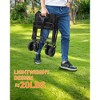 Collapsible Wagon Cart Foldable - Heavy-Duty  Capacity, All-Terrain Folding Wagon with 360° Wheels & Drink Holders(Black) - 4 of 4