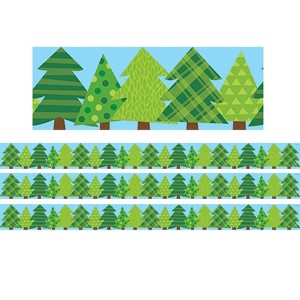 Creative Teaching Press® Woodland Friends Patterned Pine Trees EZ Border, 48 Feet Per Pack, 3 Packs - 1 of 3