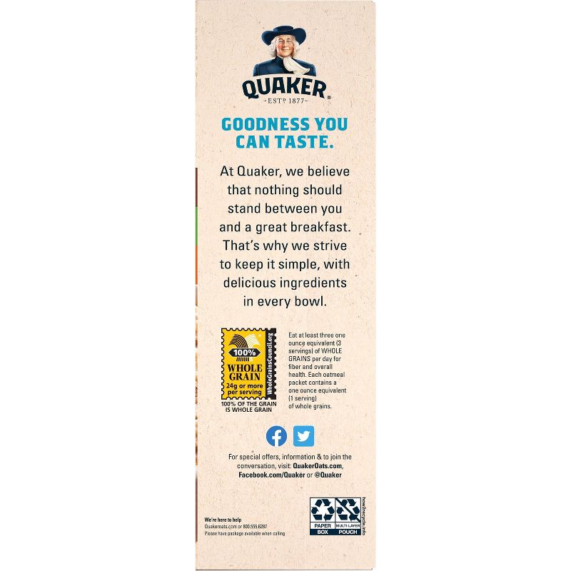 Quaker Lower Sugar Variety Pack Oatmeal - 9.3oz, 6 of 9
