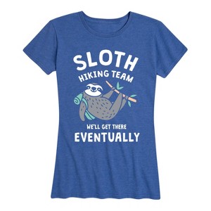 Women's - Instant Message - Sloth Hiking Short Sleeve Graphic T-Shirt - 1 of 4
