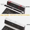 SpaceAid Bamboo Stove Top Magnetic Shelf with Labels Over Oven 30" Wide, White - 3 of 4