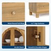 71" Tall Kitchen Pantry Cabinet, Arched Bookcase with 2 Drawers & Glass Door, Freestanding Wooden Display Cabinet,Versatile Cupboard for Kitchen - 4 of 4