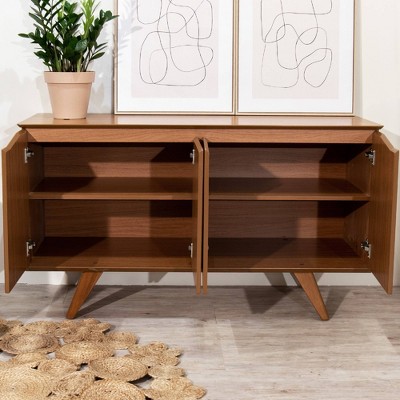 Mid-Century Maple Cream 53'' Sideboard with Splayed Legs