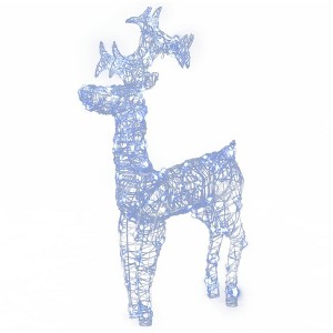 vidaXL Reindeer Christmas Decoration Cold white Acrylic - 1 of 4