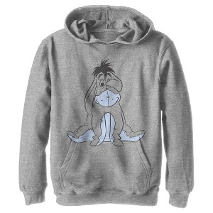 Boy's Winnie the Pooh Shy Eeyore Outline Portrait Pull Over Hoodie - 1 of 4
