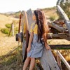 Girl's Organic Twill Pinafore Skirt -Jackalo - 2 of 4