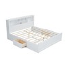 Sapphtopaz King Size Bed Frame with Multi-Storage Headboard Wood Platform Bed with USB and 2 Drawers, No Box Spring Needed, Beds for Bedroom - 2 of 4