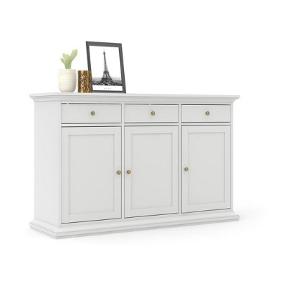 Sonoma Classic White Sideboard with Bronze Handles and Ample Storage