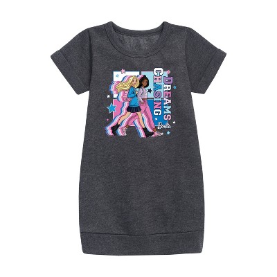 - Barbie - Chasing Dreams Graphic Short Sleeve Fleece Dress