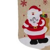 Northlight 19" Burlap Standing Santa With Present Bag Christmas Stocking - 3 of 4
