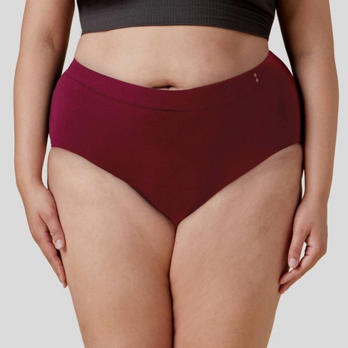 Thinx For All Women's Plus Size Super Absorbency High-waist Brief Period  Underwear - Rhubarb 4x : Target