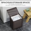 Munora 55L Bamboo Laundry Basket with Lid - 19.75"L x 14.25"W x 23.5"H Hamper with Removable Liner Bag, Coffee Color - 4 of 4