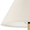 Globe Electric 60" Matte Brass Floor Lamp with White Linen Shade: ETL Listed, Metal Body, Cone Shape - 3 of 4