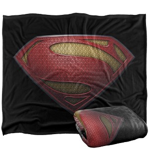 Superman Man Of Steel Shield Silky 50X60 Blanket, 1 Sided - 1 of 4