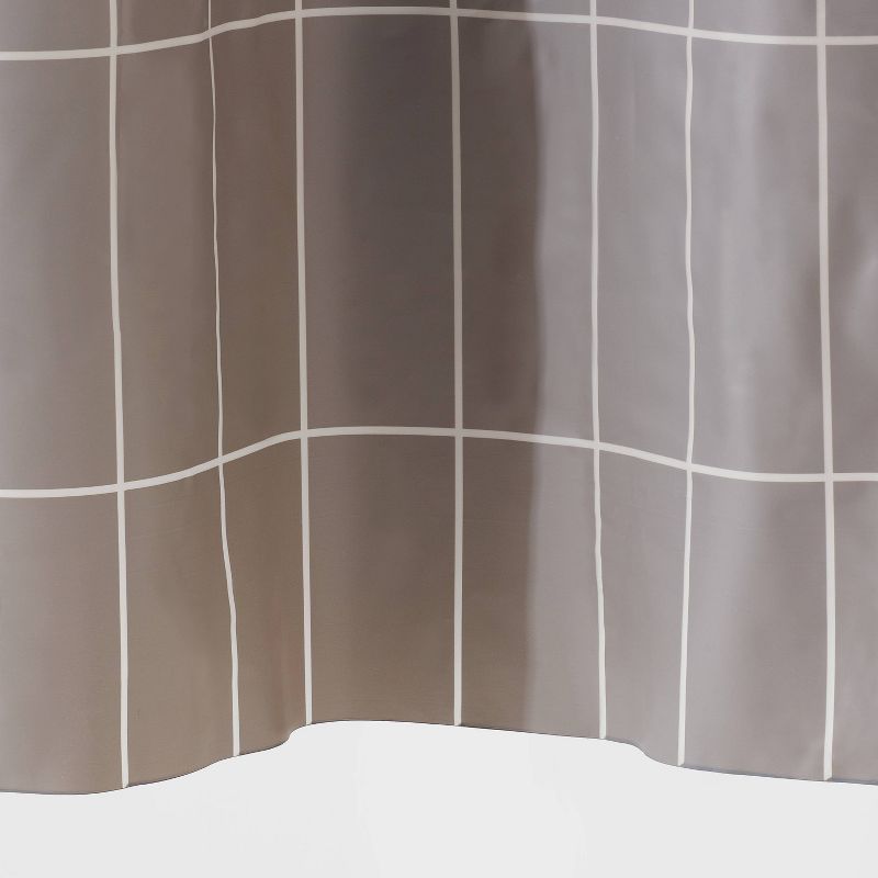 PEVA Bundle Shower Curtain Matte Gray - Room Essentials&#8482;, 5 of 8