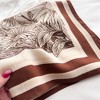 Anna-Kaci Women's Floral Print Square Scarf with Striped Border 26.7×26.7 inches - 3 of 4