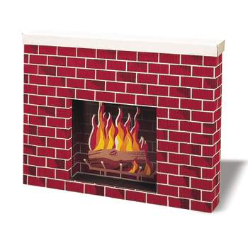Corobuff® Corrugated Fireplace, Tu-Tone™ Brick, 30"H x 38"W x 7"D, 1 Fireplace