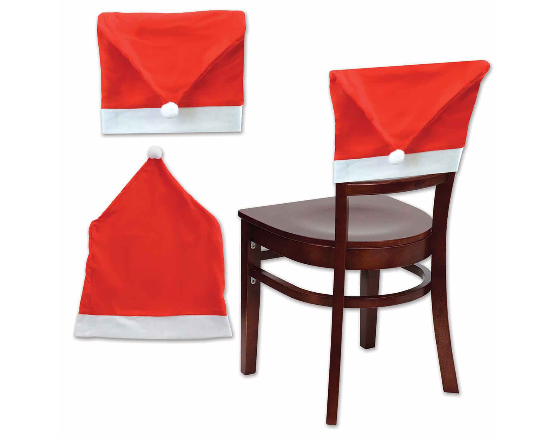 Beistle Santa Hat Chair Cover, 19" x 25", (3/Pkg) Red