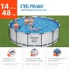 Bestway Steel Pro MAX Round Above Ground Swimming Pool Set with Metal Frame Filter Pump, Ladder, and Cover - 2 of 4