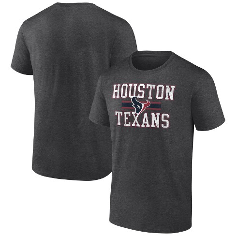 NFL Houston Texans Men's Team Striping Gray Short Sleeve Bi-Blend T-Shirt - S