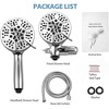 Whizmax 5" Premium Pressure 3-Way Rainfall Combo-Enjoy Luxurious Rain Showerhead and 5-Setting Hand Held Shower Separately or Together - 2 of 4