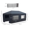 Aghana Digitals Dark Blue 10'x19.5' Pop Up Canopy: Height-Adjustable Event Shelter with Sidewalls, - 2 of 4