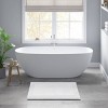SEVOBAL Bath Rugs and Mats Bathroom Rugs Non Slip Washable Soft Absorbent Chenille Bath Mat Shaggy Floor Carpet for Tub Shower, White, 30"*20"*0.75" - 3 of 4