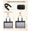 laptop bag for women 15 inch large Lightweight canvas work tote bags with Clutch Purse water resistant computer bags for laptops - 3 of 4