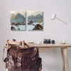 Stupell Industries Mountain Range over Abstract 2pc Canvas Art Set - 2 of 4