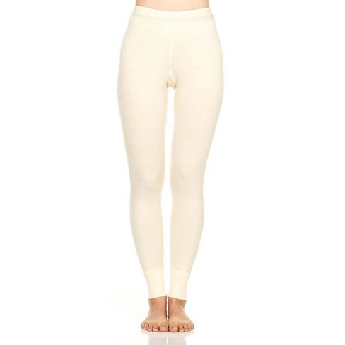 Minus33 Merino Wool Midweight - Franconia Women's Base Layer Bottom 100%  Merino Wool Cream L