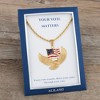Anna-Kaci Flying Eagle with American Flag Pendant Necklace with Patriotic Gift Message Card & Envelope Jewelry Gift - 3 of 4