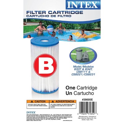 Intex 29005e Swimming Pool Type B Replacement Filter Pump Cartridge (6 ...