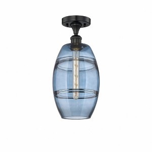 Vaz - 1 Light Semi-Flush Mount In Industrial Style-10 Inches Tall and 8 Inches Wide - 1 of 1