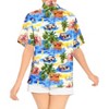 HAPPY BAY Button Down Shirt Casual Summer Beach Blouse Shirt V Neck Colorful Short Sleeve Tropical Vacation Hawaiian Shirts - 2 of 4