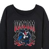 Women's - Marvel - Venom Metal Style Lightweight French Terry Wide Neck Long Sleeve Shirt - 2 of 4