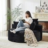 NicBex Modern Round Corduroy Sponge Single Sofa with Back Cushion & Pillows, Fluffy Sleeper Chair for Living Room & Bedroom - 2 of 4