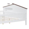 Whisen Wood Platform Bed with House-shaped Headboard, LED and Built-in Storage - 4 of 4