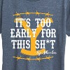 Women's - Yellowstone - Its Too Early For This Rip Wheeler Short Sleeve Graphic T-Shirt - 2 of 4