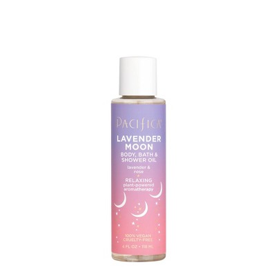 Pacifica Lavender and Rose Moon Bath Body & Shower Oil - 4 fl oz