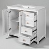 36" Bathroom Vanity with Ceramic Sink, 3 Drawers, 2 Soft-Close Doors, Adjustable Shelf & Gold Handles, Solid Wood Cabinet - 4 of 4