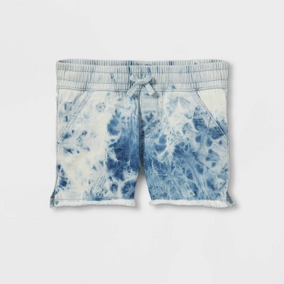 Girls' Tie-Dye Pull-On Jean Shorts - Cat & Jack™ Blue