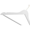 DEILSY White Heavy Duty  Wooden Hangers with Gold Hooks & Anti-Slip Rubber Bar - Perfect Coat & Suit Hangers 20-Pack - 4 of 4