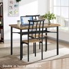 Dining Table Set for 4, Kitchen Table with 4 Chairs, 5 Piece Rectangular Dining Table Furniture Set - 2 of 4