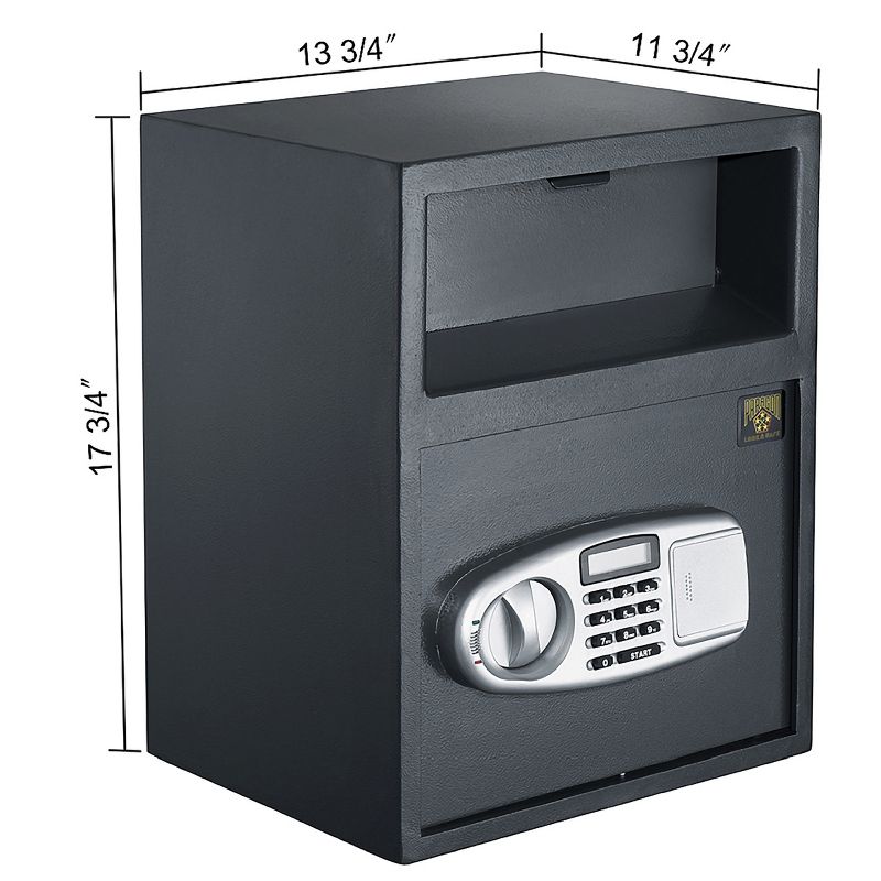 Fleming Supply Digital Depository Safe (897728XIR) – 13.75" x 11.75" x 17.75", 0.95 Cubic Ft, 3 of 8