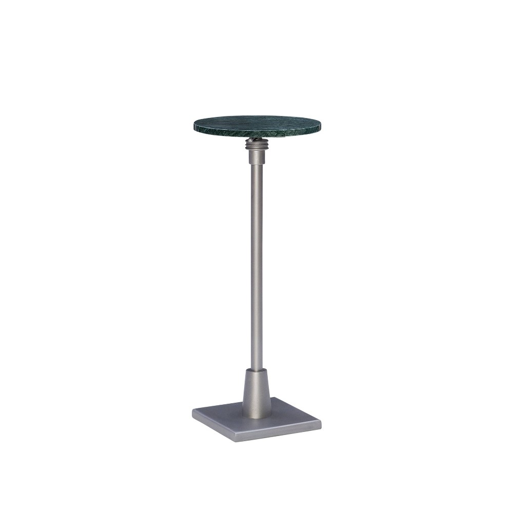 Photos - Dining Table 10.5" Adina Adjustable Marble Height Drink Table Gold/Green - Powell Green