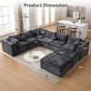 4-8 Seater Modular Cloud Sectional Sofa, U-Shape Chenille Couch, Deep Memory Foam Couch, No Assembly Required - 4 of 4