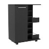 ORRD Espresso Bar Cart with Wine Rack - Mobile Bar Cabinet with Locking Casters, 2 Storage Shelves & 6-Bottle Holder, Rolling Home Bar Cart - 4 of 4