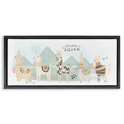 Stupell Industries Llama Squad Whimsical Patterns, 31" x 14"