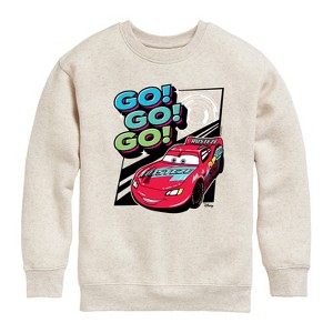 Boys' - Cars - Go Go Go Graphic Long Sleeve Fleece Sweatshirt - 1 of 4